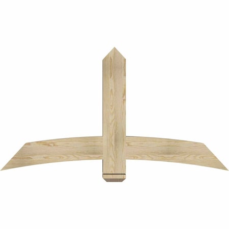 Ekena Millwork Bellingham Rough Sawn Timber Gable Bracket, Douglas Fir, 60"W x 32"H x 6"D x 6"F, 13/12 Pitch GBW060X32X0606BEL00RDF